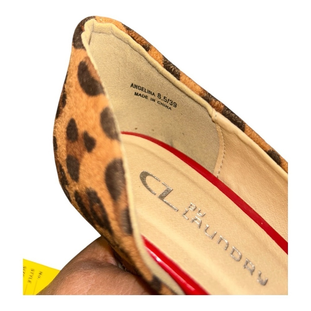 CL by Laundry Vegan Suede Leopard Print Heels
Style Angelina Brown Tan
Size: 8.5 - Picture 8 of 11